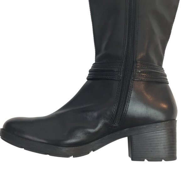 Gorgeous Bandolino Dulla Horsebit Womens 7M Leather Knee High Riding Boots Black - Picture 2 of 13
